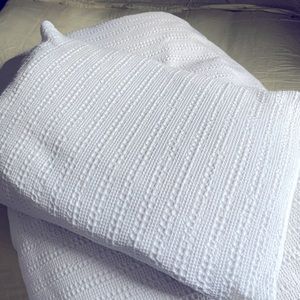 Twin sized goose down duvet,  cotton duvet cover and pillowcase.